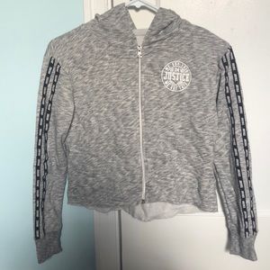 Cute cropped justice hoodie great condition